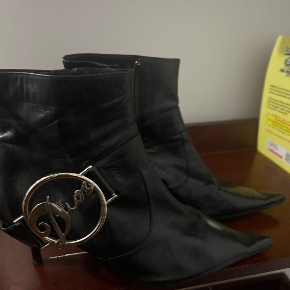 Dior Black Boots with Silver Logo Detail - Picture 3 of 8